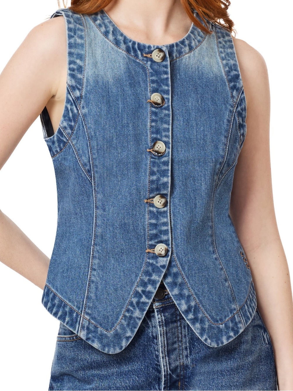 Scotch & Soda Denim Vest Top size Small $128